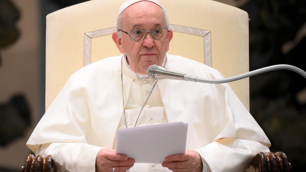 Záber z generálnej audiencie 29. decembra 2021