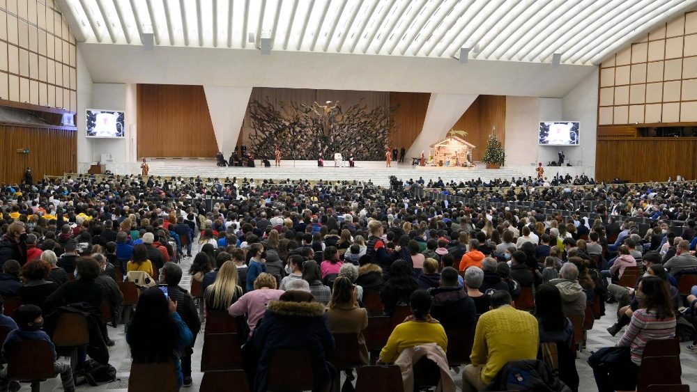 Záber z generálnej audiencie 29. decembra 2021