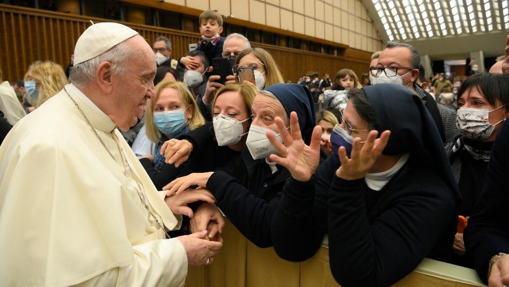 Záber z generálnej audiencie 29. decembra 2021