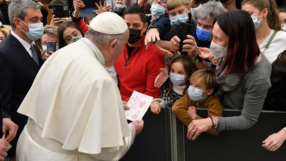 Záber z generálnej audiencie 29. decembra 2021