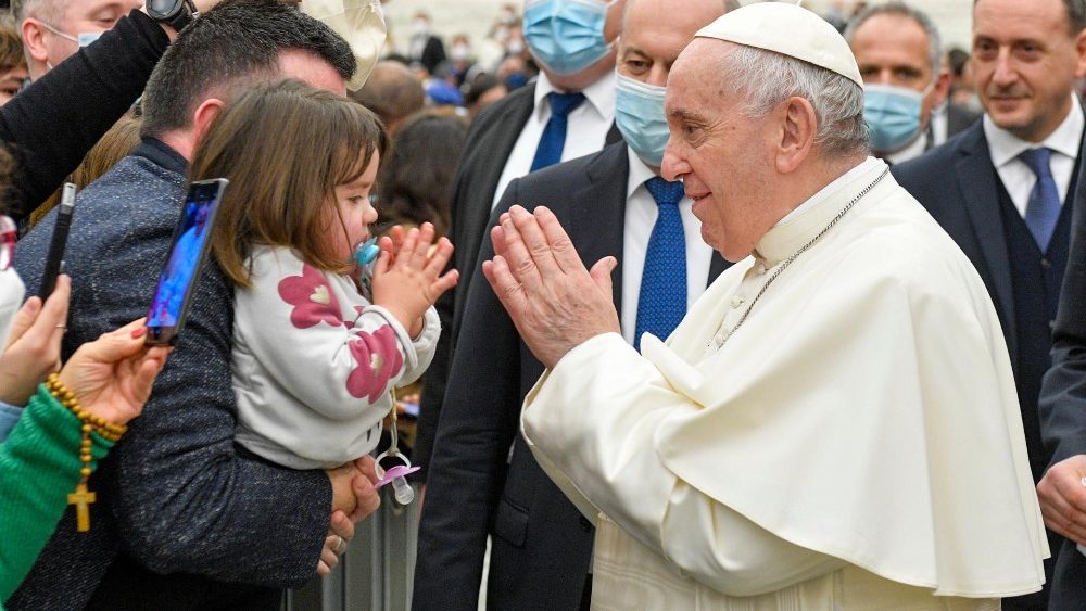 Záber z generálnej audiencie 29. decembra 2021