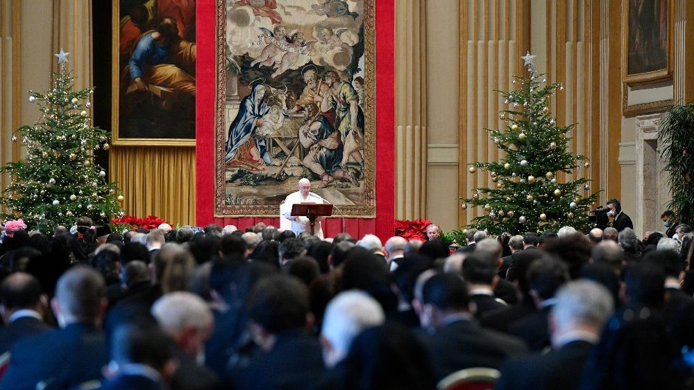 Novoročné stretnutie s diplomatmi akreditovanými pri Svätej stolici (10. jan. 2022)