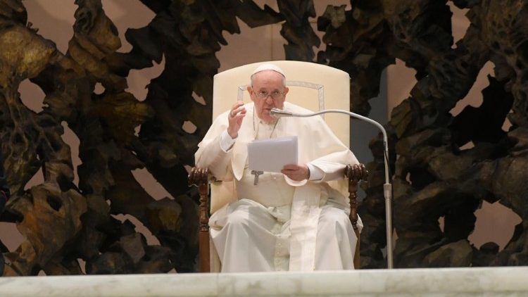 Papież Franciszek podczas audiencji ogólnej