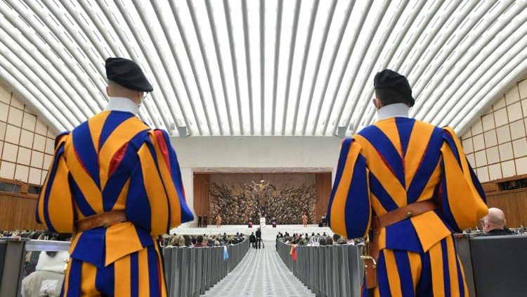 Schweizergardisten bei der Generalaudienz