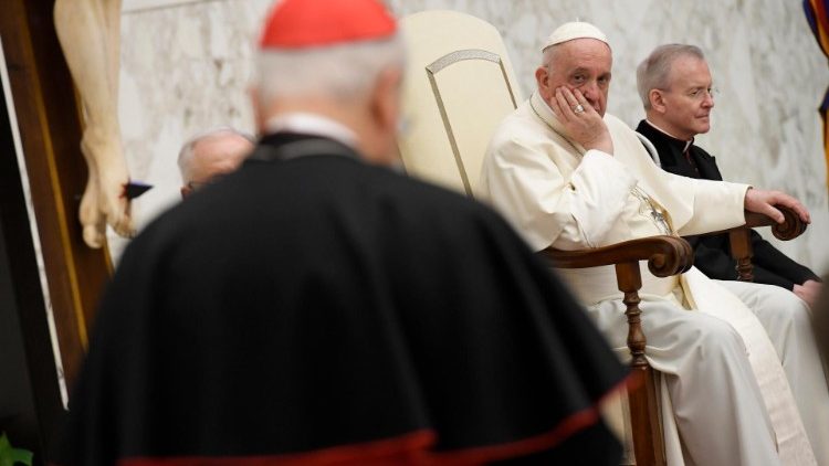 Der Papst bei der Audienz im Vatikan