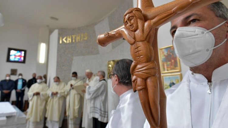 The pastoral staff used by Pope Francis