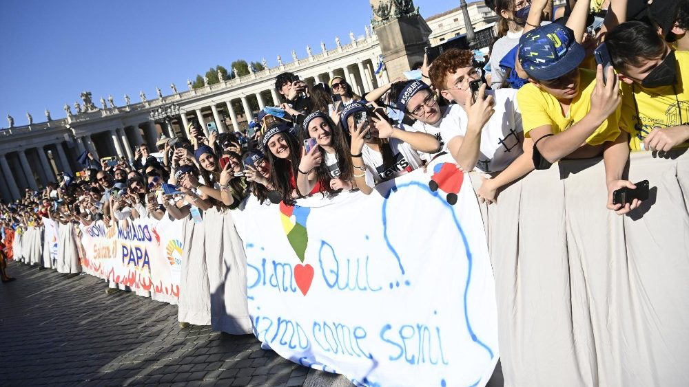 Pélérinage des jeunes adolescents italiens, le 18 avril 2022