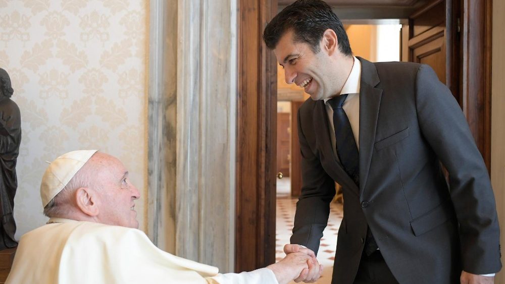 As imagens da audiência com o Pontífice