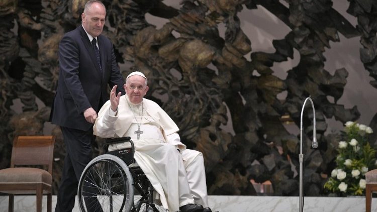 Der Papst bei der Audienz im Vatikan