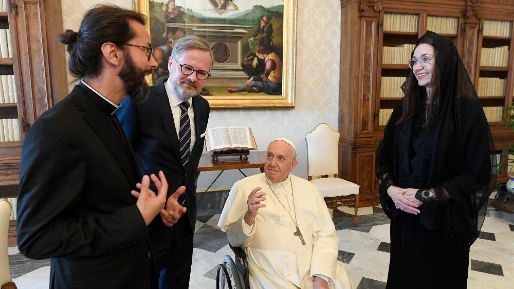 Audiencia entre el Papa Francisco y el Primer Ministro de la República Checa, Petr Fiala