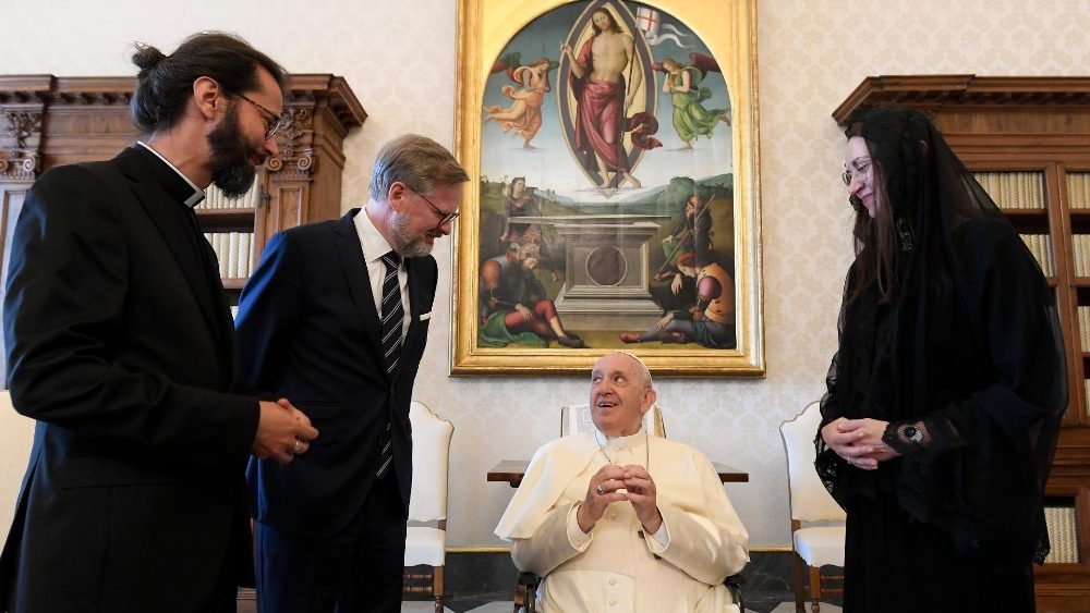 Audiencia entre el Papa Francisco y el Primer Ministro de la República Checa, Petr Fiala
