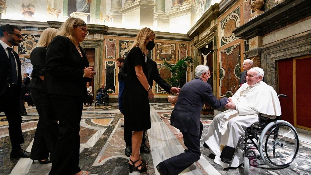 A audiência na Sala Clementina na manhã desta quinta (23)