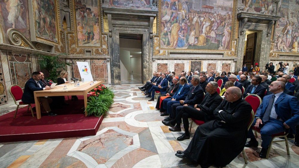 Uno scorcio della Sala Regia del Palazzo Apostolico