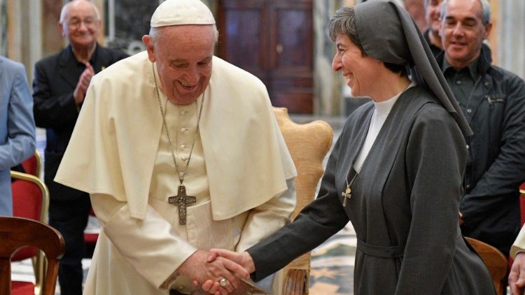 Der Papst bei der Audienz mit den Mitgliedern der italienischen Vereinigung von Professoren und Pflegern der Liturgie