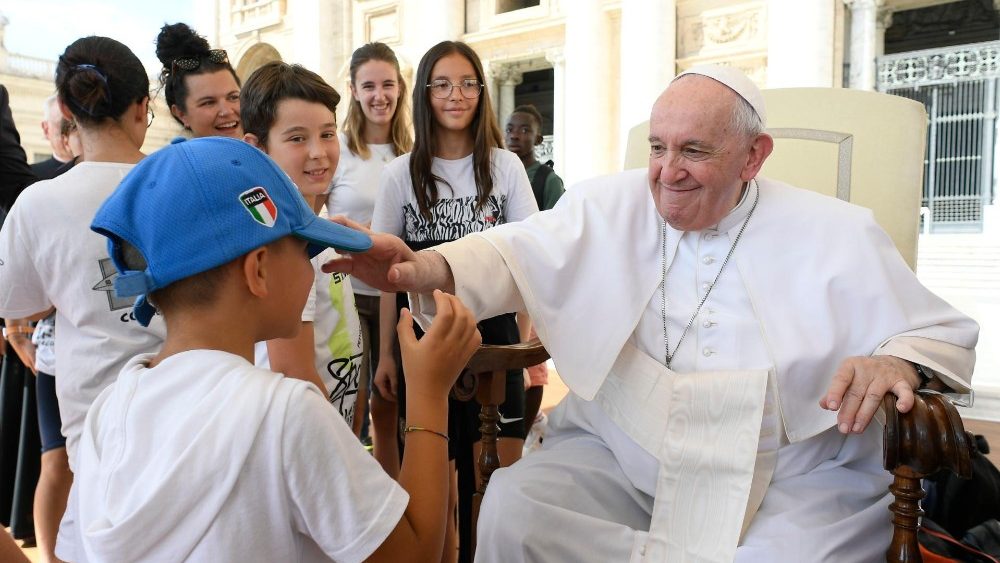 Der Papst mit Gläubigen an diesem Mittwoch
