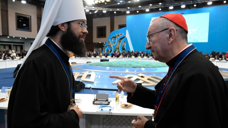 Au VII Congrès des responsables religieux, à Nour-Soultan, le 14 septembre 2022.