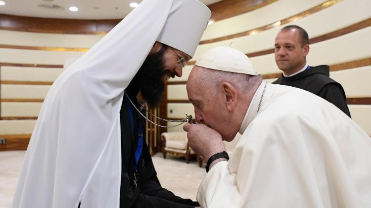 Con il metropolita Antonij di Volokolamsk, presidente del Dipartimento per le relazioni ecclesiastiche esterne del Patriarcato di Mosca