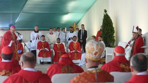 Sveti oče med zahvalami po maši ponovno pozval k prizadevanju za mir