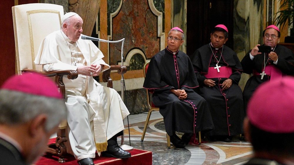 No encontro, Papa deixou a palavra aos novos bispos