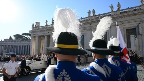Na audiencii Sv&auml;t&yacute; Otec pozdravil slovensk&yacute;ch p&uacute;tnikov z vojensk&eacute;ho ordinari&aacute;tu
