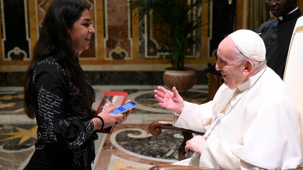 A audiência na Sala Clementina, no Vaticano