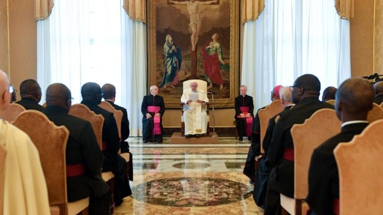 Bei der Audienz mit Papst Franziskus diesen Donnerstag für Missionare von Mariannhill anlässlich deren Generalkapitel