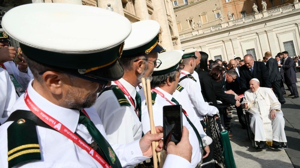 Záber z generálnej audiencie v stredu 26. októbra 2022