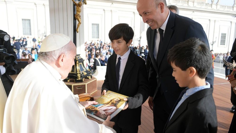 Záber z generálnej audiencie v stredu 26. októbra 2022