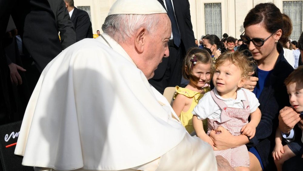 Záber z generálnej audiencie v stredu 26. októbra 2022