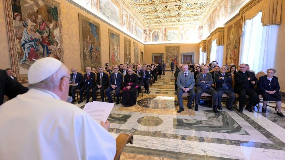 El Papa Francisco en audiencia a los participantes en el encuentro promovido por la Coordinación de Asociaciones para la Comunicación (COPERCOM), con motivo del 25º aniversario de fundación.