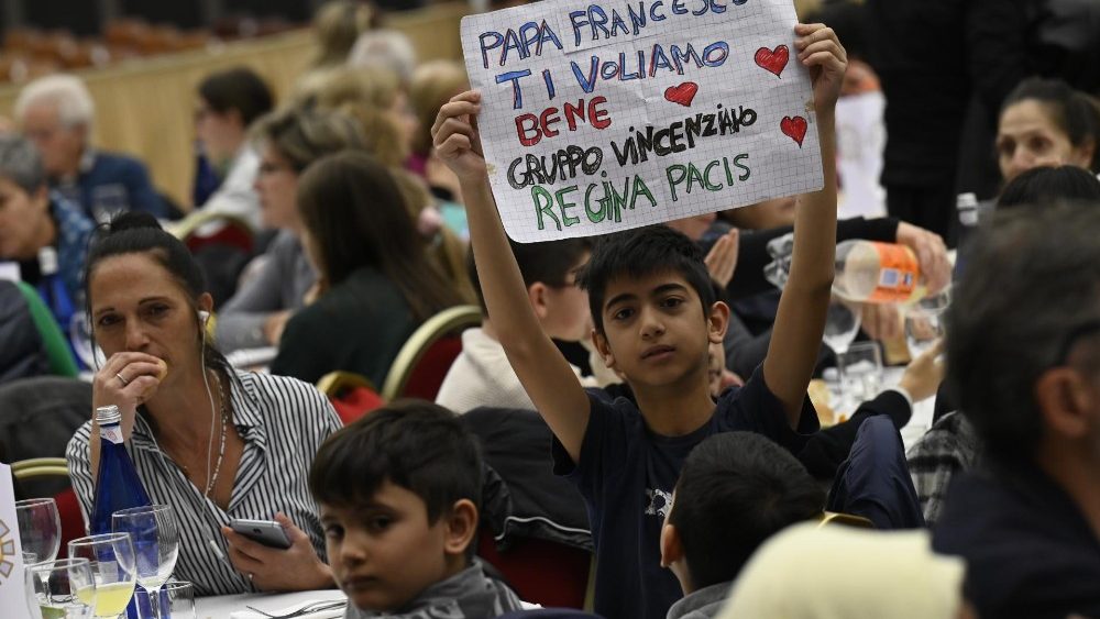 O almoço do Papa com os pobres