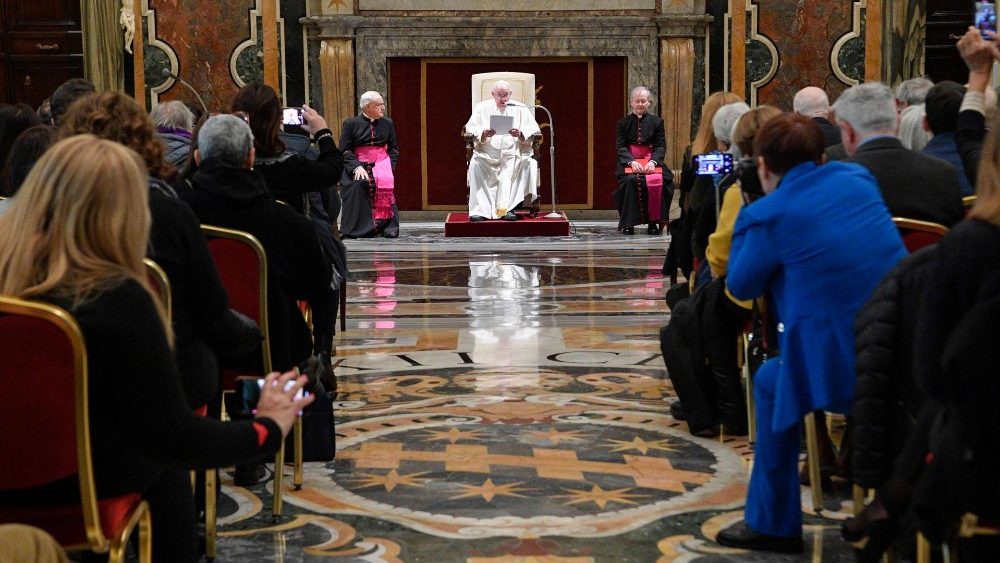 Audiência do Papa Francisco aos membros do Conselho Nacional da União Italiana de Cegos e Deficientes Visuais (Vatican Media)