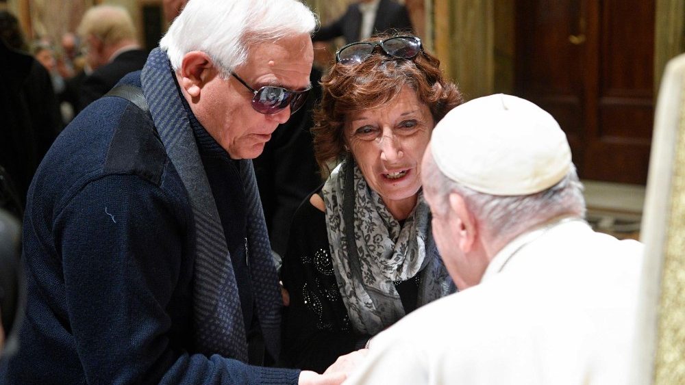 Audiência do Papa Francisco aos membros do Conselho Nacional da União Italiana de Cegos e Deficientes Visuais (Vatican Media)