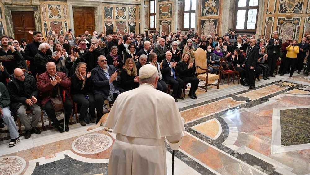 Audiência do Papa Francisco aos membros do Conselho Nacional da União Italiana de Cegos e Deficientes Visuais (Vatican Media)