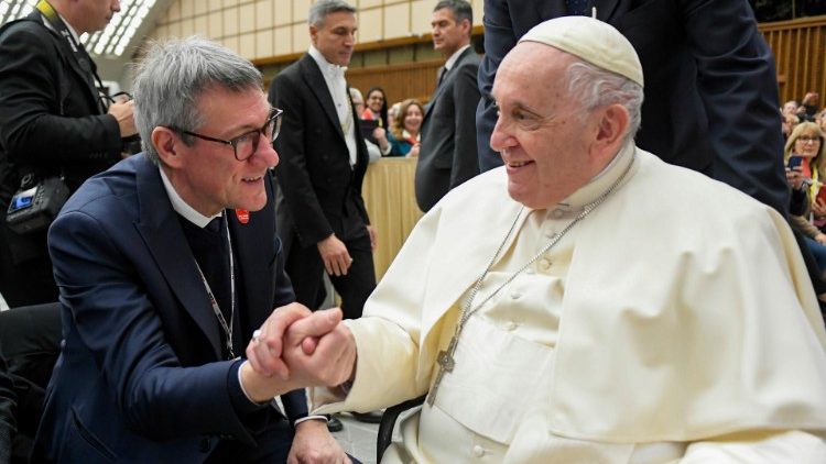 Franziskus bei der Audienz an diesem Montag