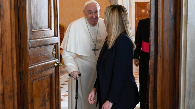 Papa Francesco e Giorgia Meloni