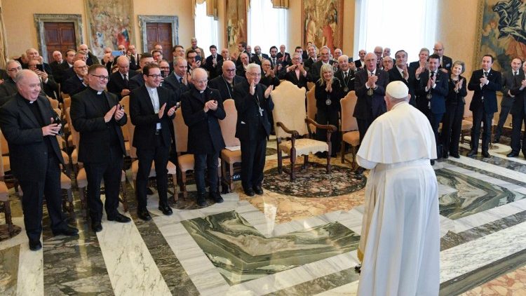 Franziskus bei der Audienz an diesem Montag