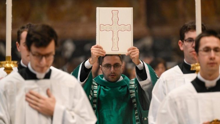 Падчас Імшы ў Нядзелю Юожага Слова