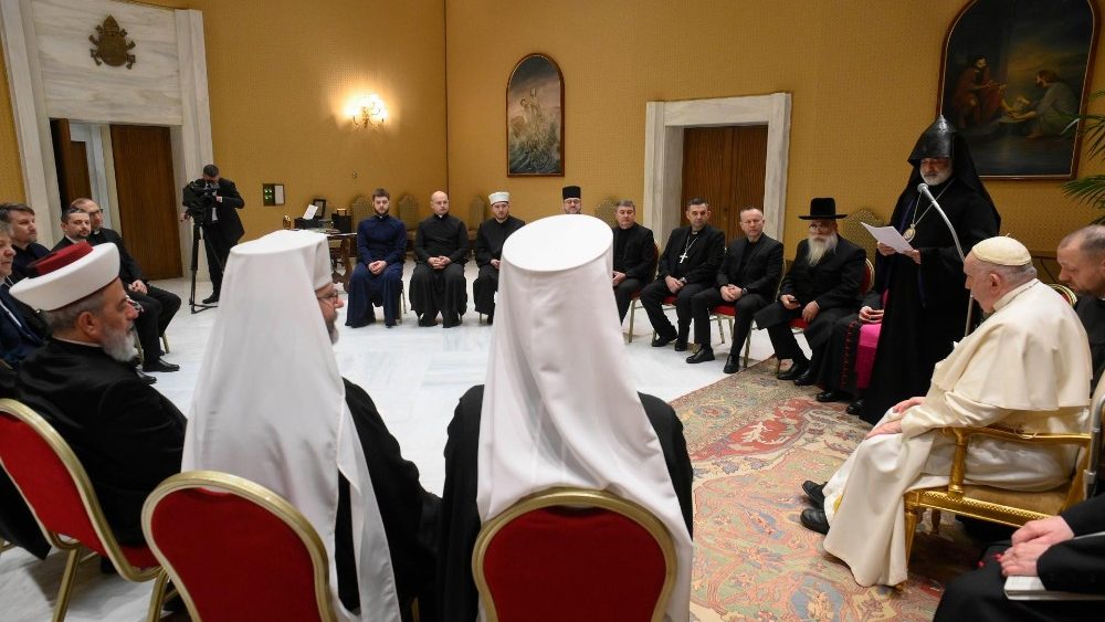 Papa Francisco com Delegação do Conselho Pan-Ucraniano de Igrejas e Organizações Religiosas