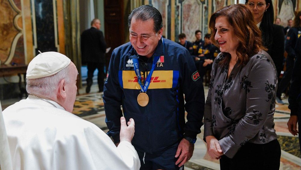 Падчас сустрэчы з прадстаўнікамі Італьянскай федэрацыі валейбола