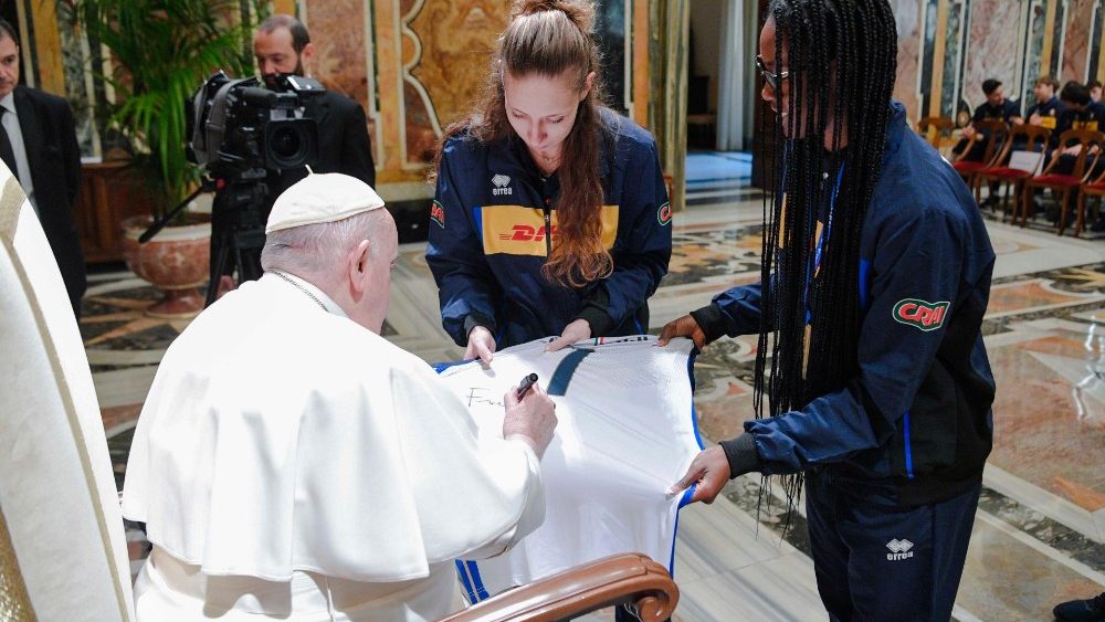 Падчас сустрэчы з прадстаўнікамі Італьянскай федэрацыі валейбола