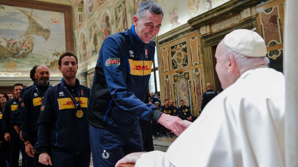 Падчас сустрэчы з прадстаўнікамі Італьянскай федэрацыі валейбола