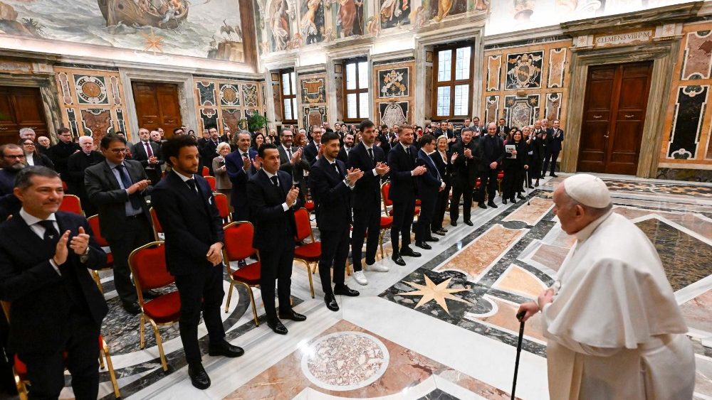 Il Papa con esponenti dell'Area Medica del Servizio di Pastorale Sanitaria della Diocesi di Roma