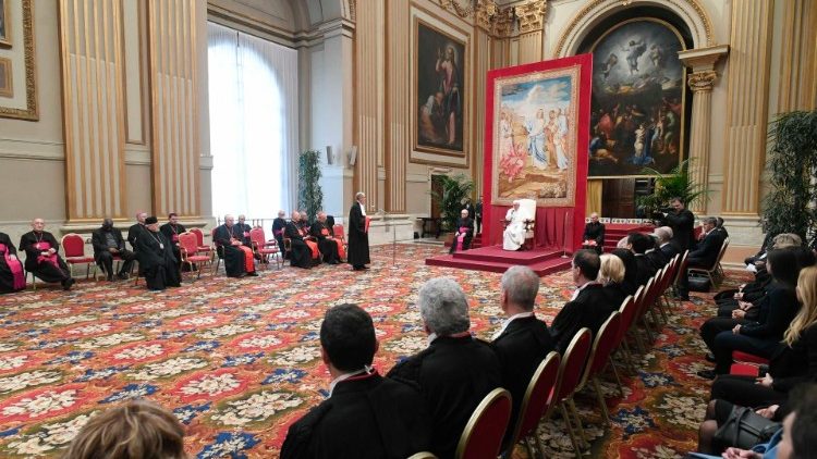 Il Papa in occasione dell’inaugurazione dell’anno giudiziario del Tribunale dello Stato della Città del Vaticano.