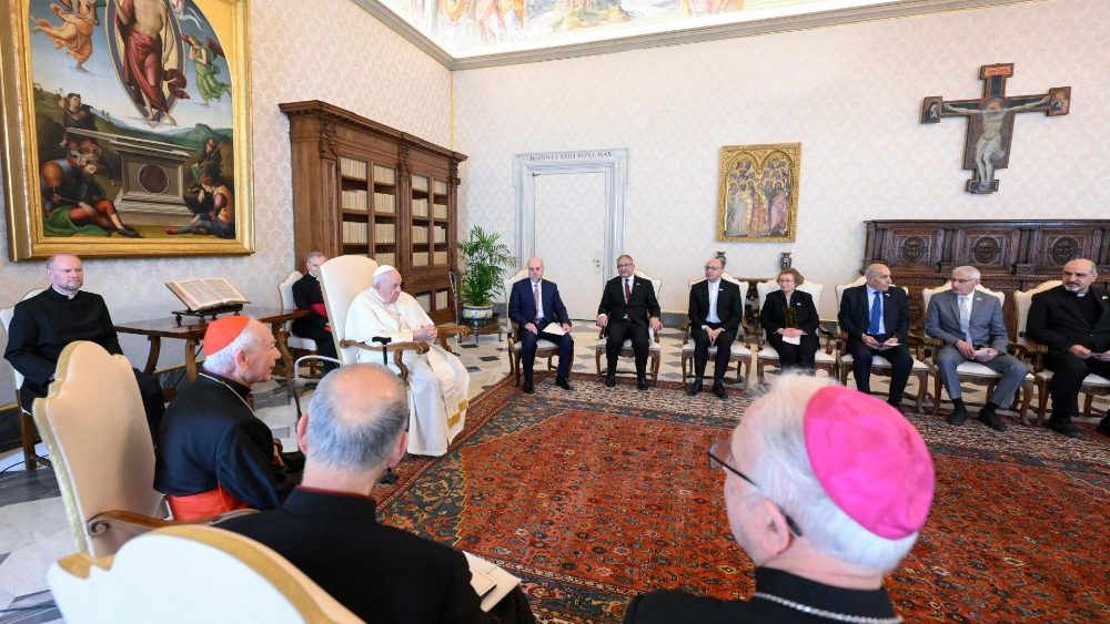 O encontro do Pontífice com a delegação no Vaticano