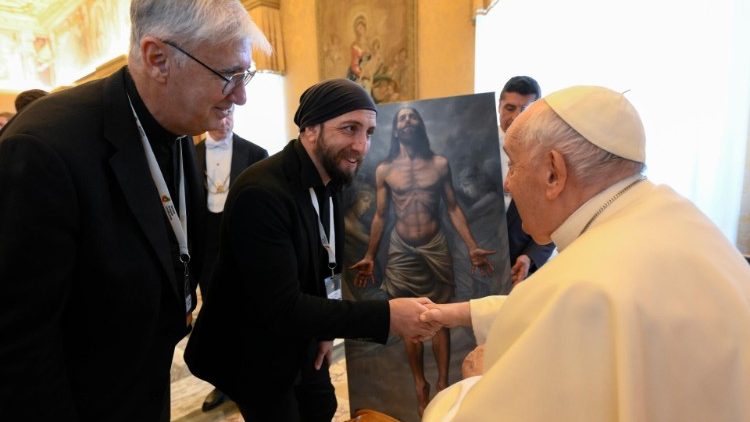 Францішак з удзельнікамі кангрэса па міжрэлігійным дыялогу 