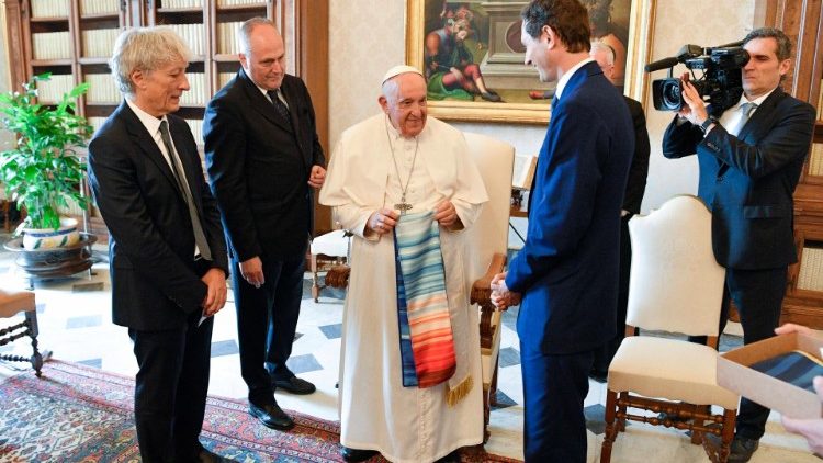 Franziskus bei der Audienz an diesem Montag