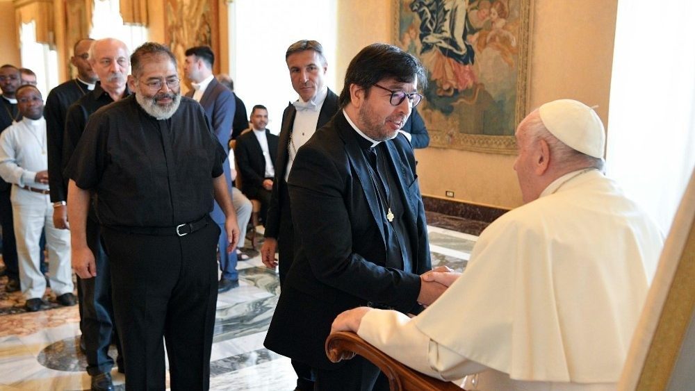 Падчас папскай аўдыенцыі для ўдзельнікаў генеральнага капітула айцоў-асумпцыяністаў