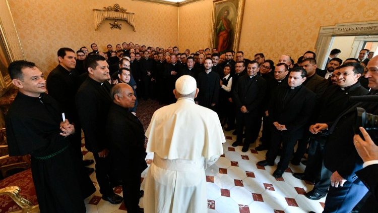 Un momento de la audiencia del Papa a los Obispos mexicanos