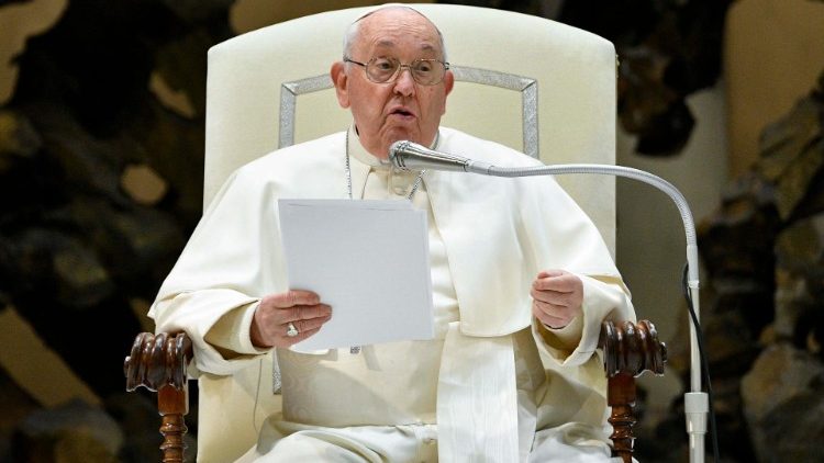 Papa Francesco all'udienza di oggi 